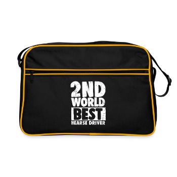 Second best hearse driver in the world - Retro Bag - black/gold - Front
