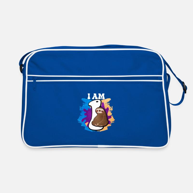 Ich Bin 1 Faultier Retro Tasche