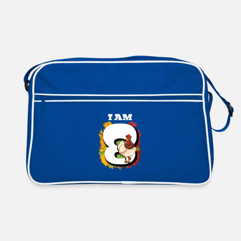Ich Bin 8 Hühner Retro Tasche