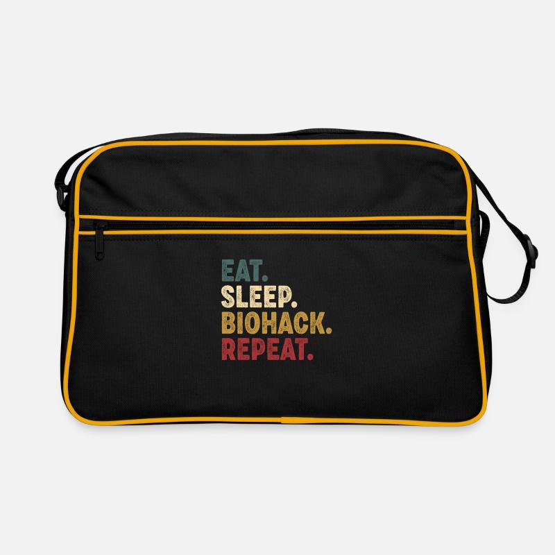 Eat Sleep Biohacking Repeat Retro Bag