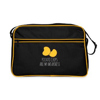 Chips Manger des collations Cadeau de bonbons - Sac Retro - noir/or - Devant