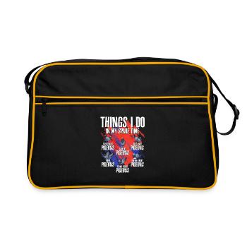 Taube - Retro Tasche - Schwarz/Gold - Vorne
