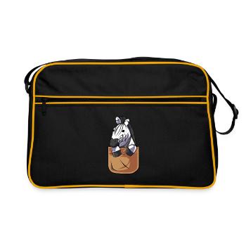 Zèbre - Sac Retro - noir/or - Devant