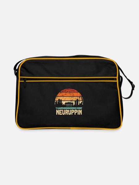 Neuruppin - Retro Tasche - Schwarz/Gold