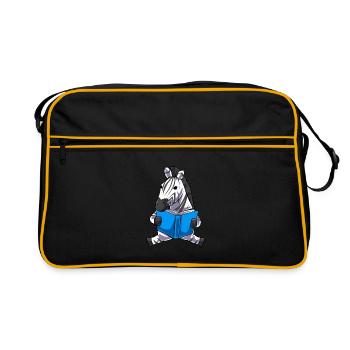 Zèbre - Sac Retro - noir/or - Devant