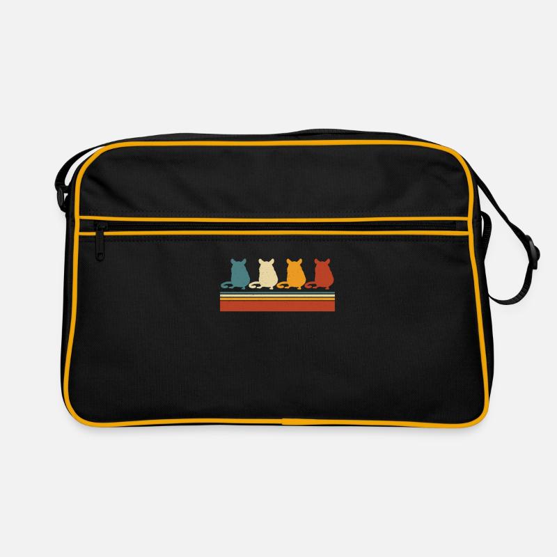 Rennmaus - Retro Tasche - Schwarz/Gold
