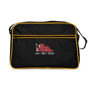 Cant Adult Today - Retro Tasche - Schwarz/Gold - Vorne
