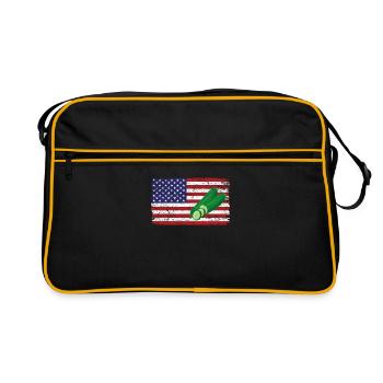 Zucchini - Retro Tasche - Schwarz/Gold - Vorne
