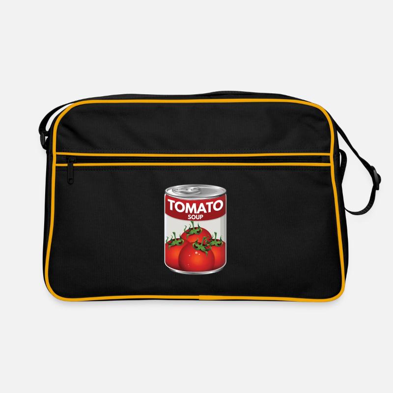 Große Dose Tomatensuppe - Retro Tasche - Schwarz/Gold