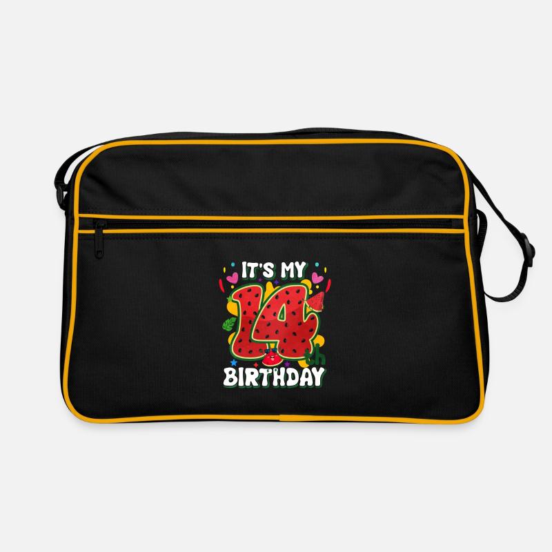 14. Geburtstag Wassermelone Sommer Geschenk Retro Tasche