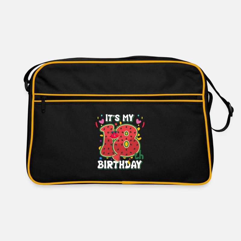18. Geburtstag Wassermelone Sommer Geschenk Retro Tasche