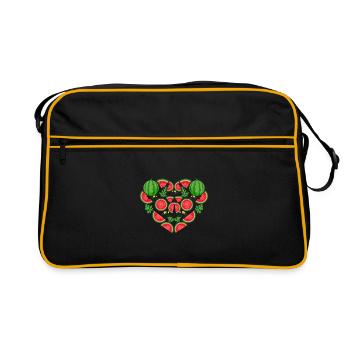 Pastèque - Sac Retro - noir/or - Devant