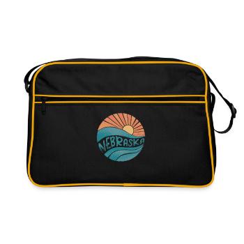 Nebraska - Retro Tasche - Schwarz/Gold - Vorne