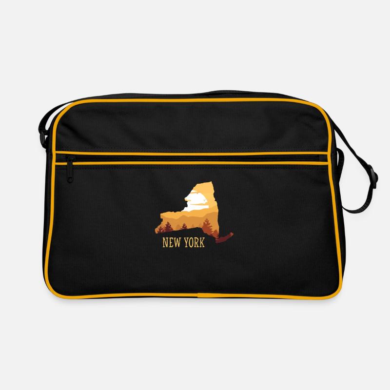New York - Retro Tasche - Schwarz/Gold