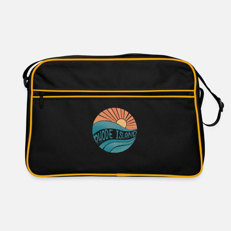 Rhode Island - Retro Tasche - Schwarz/Gold