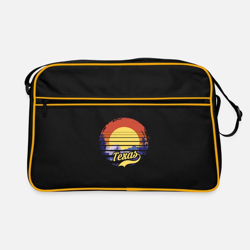 Texas - Retro Tasche - Schwarz/Gold