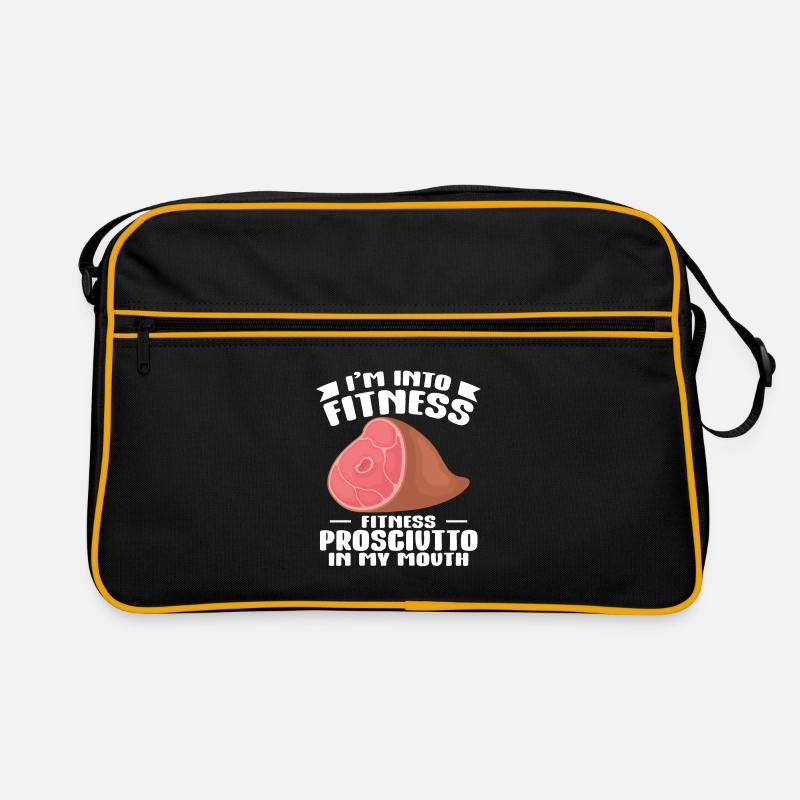 Schinken - Retro Tasche - Schwarz/Gold