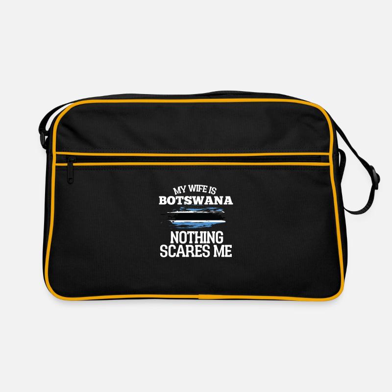 Botswana Ehefrau - Retro Tasche - Schwarz/Gold