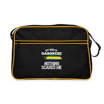Gabon Ehefrau - Retro Tasche - Schwarz/Gold - Vorne