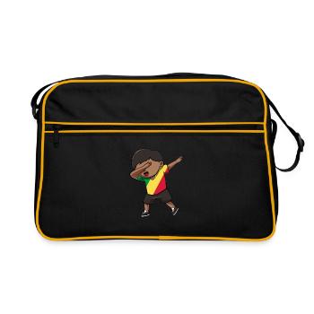 Kongo - Retro Tasche - Schwarz/Gold - Vorne