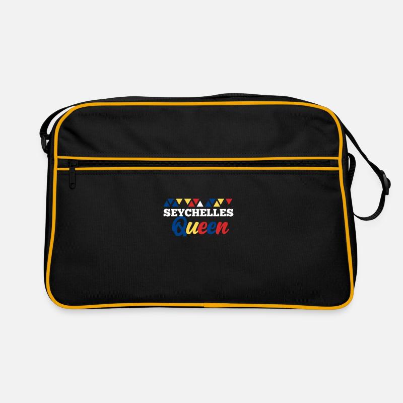 Seychellen - Retro Tasche - Schwarz/Gold