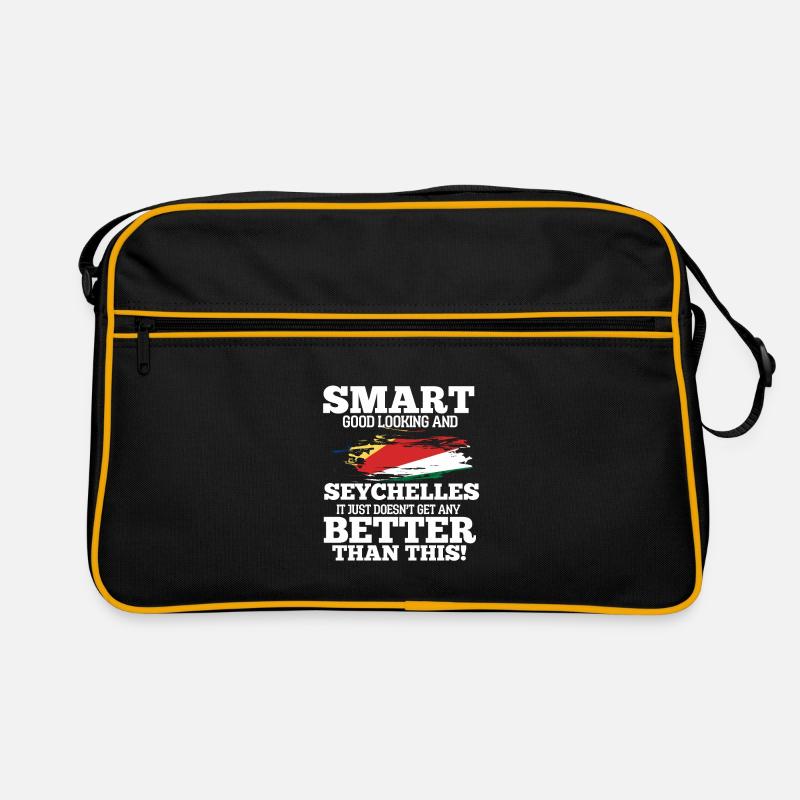 Seychellen - Retro Tasche - Schwarz/Gold