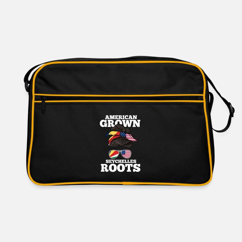 Seychellen - Retro Tasche - Schwarz/Gold