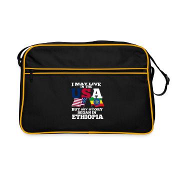 Ethiopie Etats-Unis - Sac Retro - noir/or - Devant
