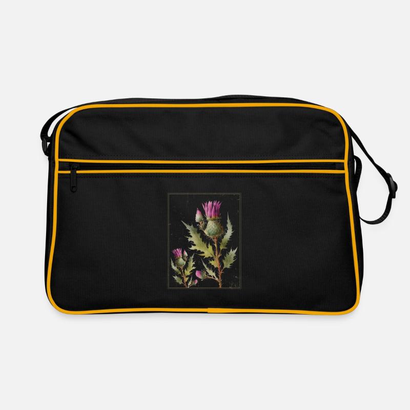 Thistle Flower Retro Bag