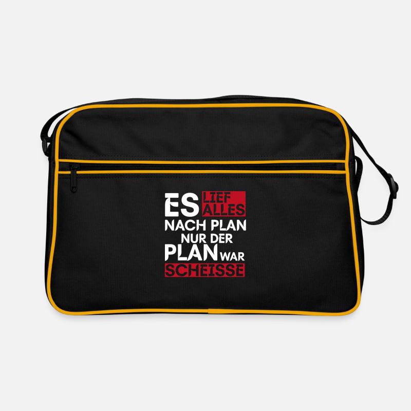 Es Lief Alles Nach Plan Nur Der Plan War Scheisse Retro Tasche