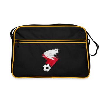 Drapeau de football de football de Malte - Sac Retro - noir/or - Devant