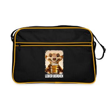Délicieuse mangouste à la bière - Sac Retro - noir/or - Devant