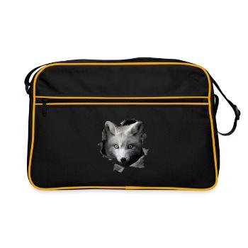 Arctic Wolf - Retro Bag - black/gold - Front