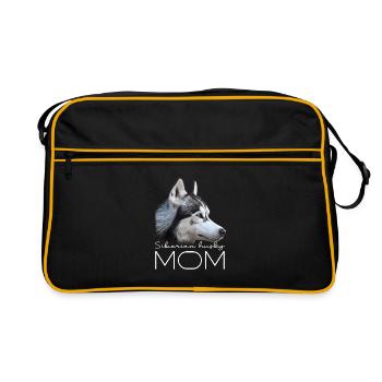 Maman Husky Sibérien - Sac Retro - noir/or - Devant
