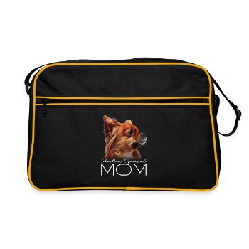 Maman épagneul tibétain - Sac Retro - noir/or - Devant