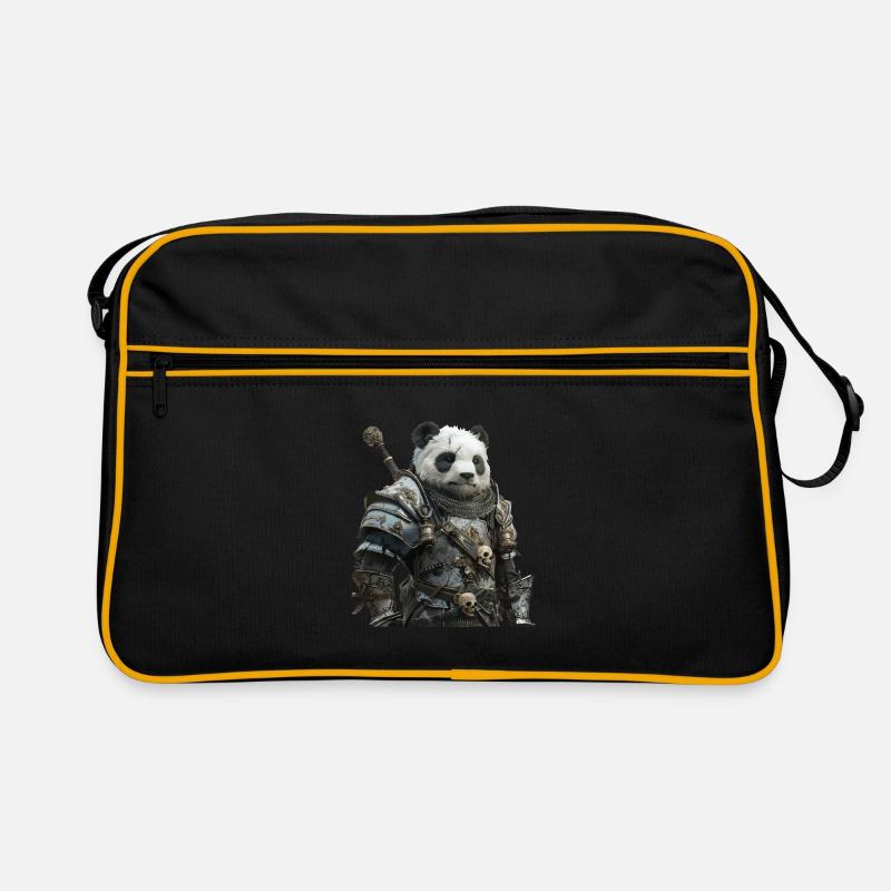 Panda Ritter Mittelalter Retro Tasche