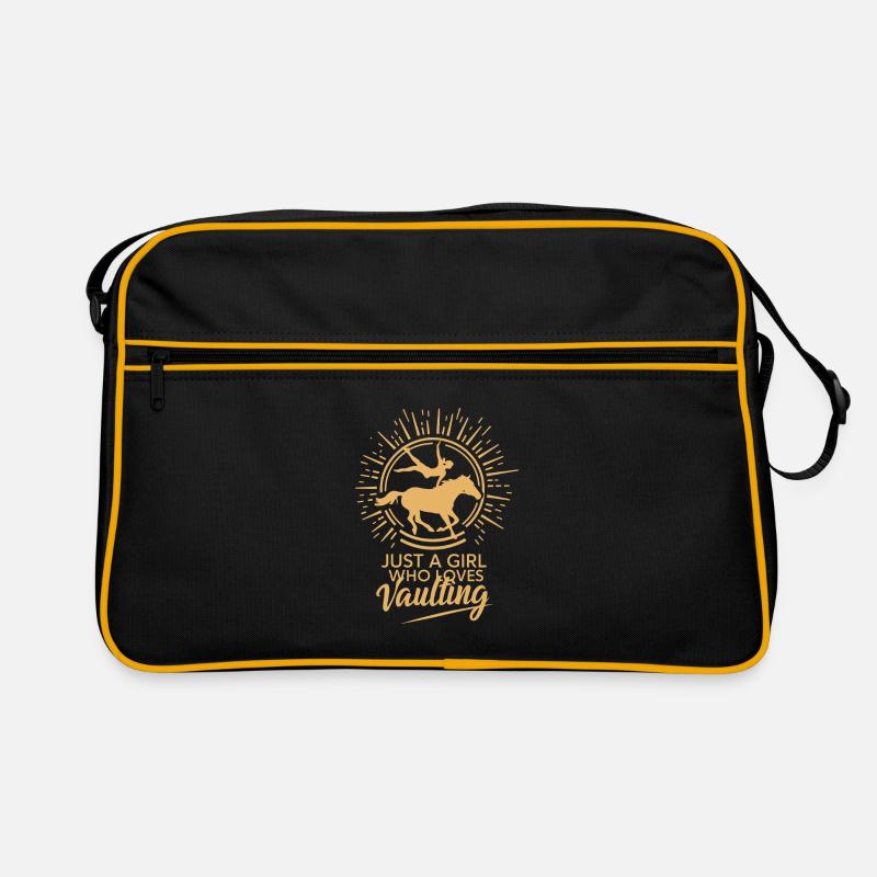 Liebt Pferd Voltigieren Geschenk Retro Tasche