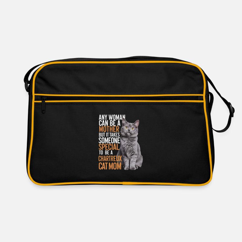 Katze Chartreux Geschenk Retro Tasche