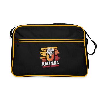 Idiophon Kalimba Geschenk - Retro Tasche - Schwarz/Gold - Vorne