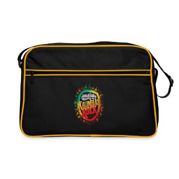 Idiophon Kalimba Geschenk - Retro Tasche - Schwarz/Gold - Vorne