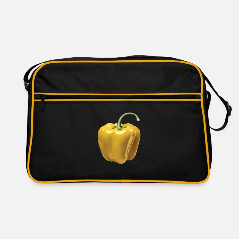 Paprika Geschenk - Retro Tasche - Schwarz/Gold