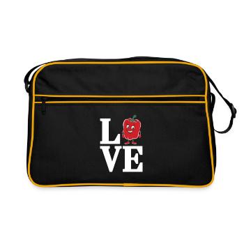 Paprika Geschenk - Retro Tasche - Schwarz/Gold - Vorne