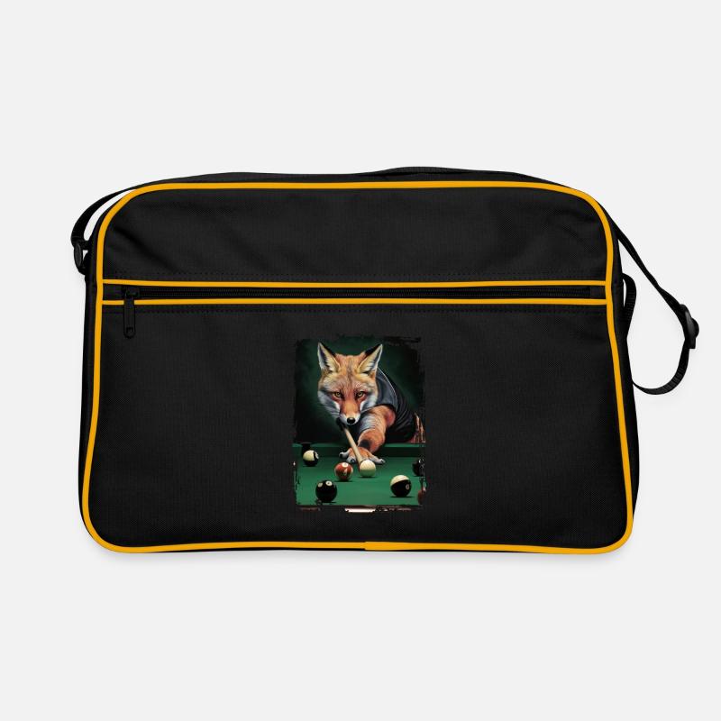 Fuchs spielt Billard Geschenk Retro Tasche