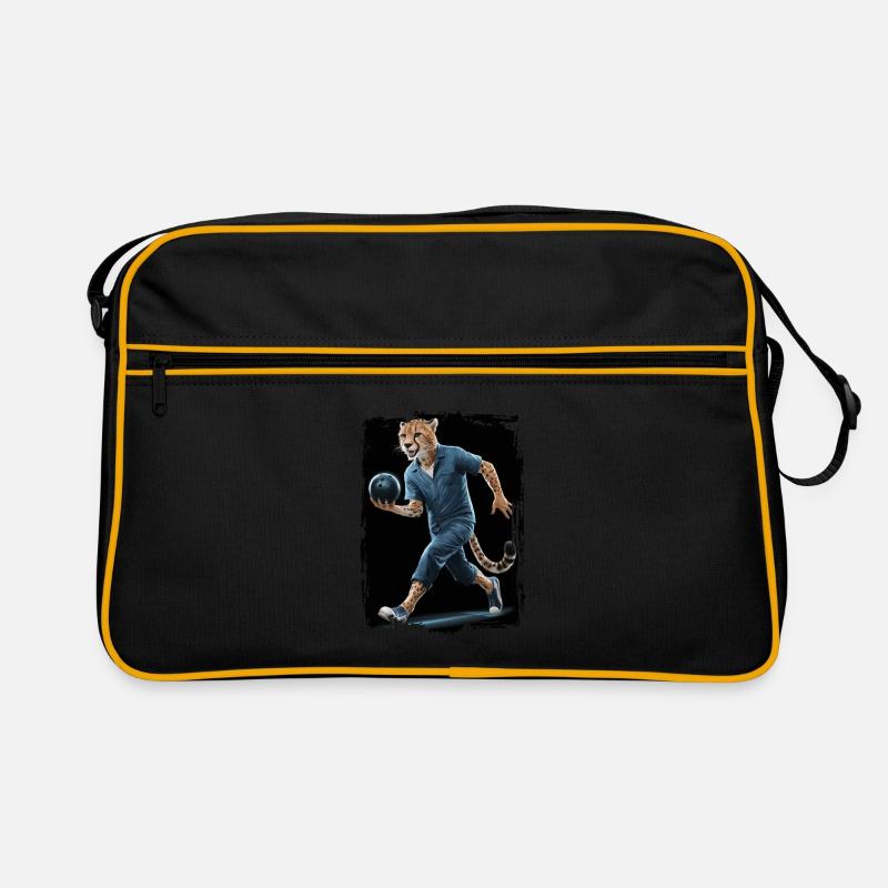 Gepard spielt Bowling Geschenk Retro Tasche