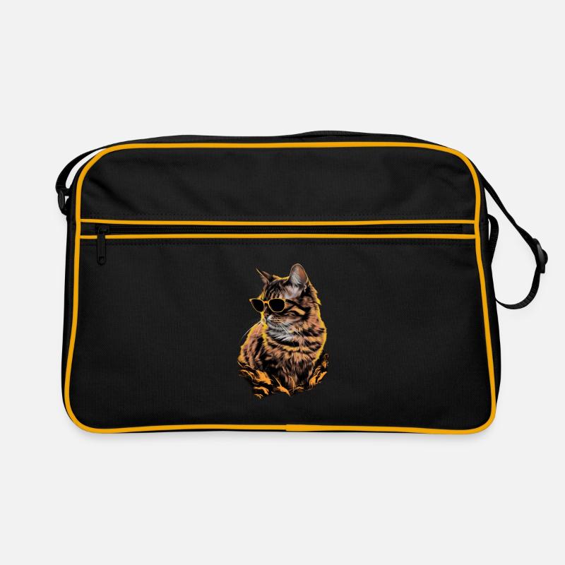 Sonnenbrille mit Balinesenkatze Geschenk Retro Tasche