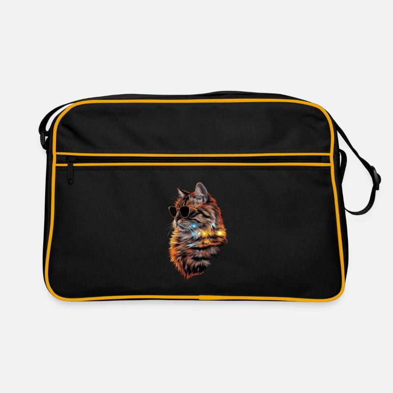 Sonnenbrille mit Perserkatze Geschenk Retro Tasche
