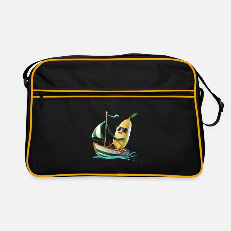 Obst Banane Bootfahren Geschenk Retro Tasche
