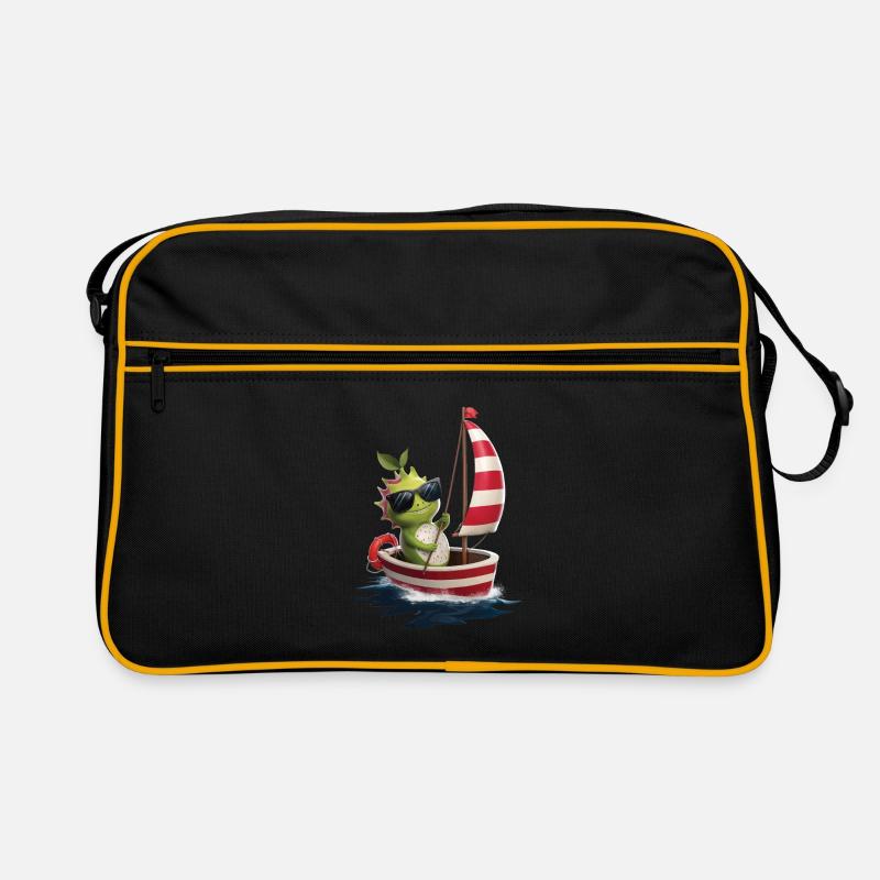 Obst Drachenfrucht Bootfahren Geschenk Retro Tasche