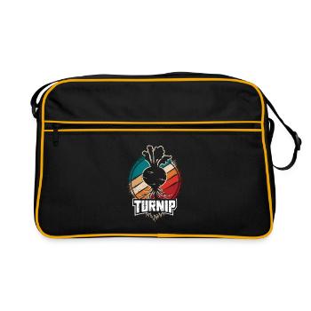 Vintage Rübe liebt Rübe Geschenk - Retro Tasche - Schwarz/Gold - Vorne