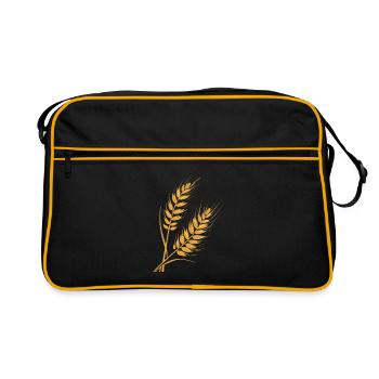 Weizen - Retro Tasche - Schwarz/Gold - Vorne
